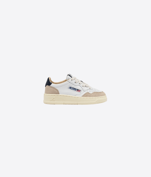 AUTRY BIANCO/SPACE BLU / 26 SNEAKERS MEDALIST KIDS LOW IN PELLE E SUEDE COLORE BIANCO E SPACE BLUE