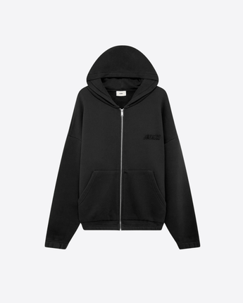 AUTRY FELPA A ZIP INTERA CON CAPPUCCIO E LOGO IN TONO UNISEX