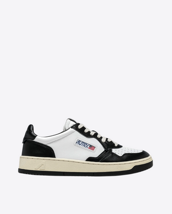 AUTRY SNEAKERS AUTRY MEDALIST LOW BICOLOR IN PELLE BIANCA E NERA