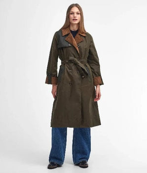 BARBOUR Abbigliamento e accessori OLIVE / 12/40 TRENCH CERATO BRACKLEY