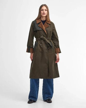 BARBOUR Abbigliamento e accessori OLIVE / 12/40 TRENCH CERATO BRACKLEY