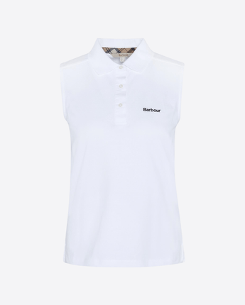 BARBOUR BIANCO / 1 POLO SENZA MANICHE BOWFORD