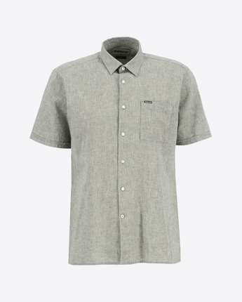 BARBOUR CAMICIA OLIVE / S CAMICIA NELSON A MANICHE CORTE