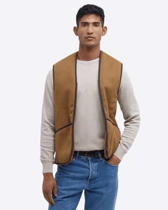 BARBOUR GILET GILET/FODERA IN PILE CALDO CON CERNIERA