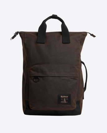 BARBOUR ZAINO OLIVE-BLACK / UNI ZAINO FIELD IN TESSUTO CERATO