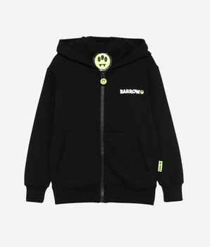 BARROW NERO / 12 ZIP HOODIE JUNIOR UNISEX