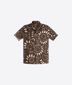 BASTONCINO CAMICIA MARRONE / 38 CAMICIA COLLO HAWAII