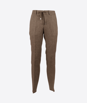 BERWICH PANTALONI BROWN / 46 PANTALONI SPIAGGIA IN LINO