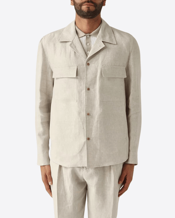BRIGLIA 1949 CAMICIA BEIGE / 48 GIACCA CAMICIA IN LINO