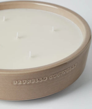 Brunello Cucinelli CANDELA FANGO / UNI CANDELA EXTRA LARGE PROFUMATA IN VASO DI CERAMICA