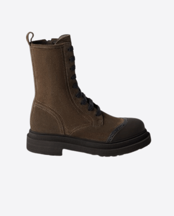 Brunello Cucinelli SCARPE BOOT IN CAMOSCIO