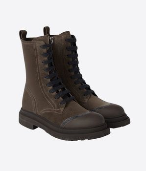 Brunello Cucinelli SCARPE BOOT IN CAMOSCIO