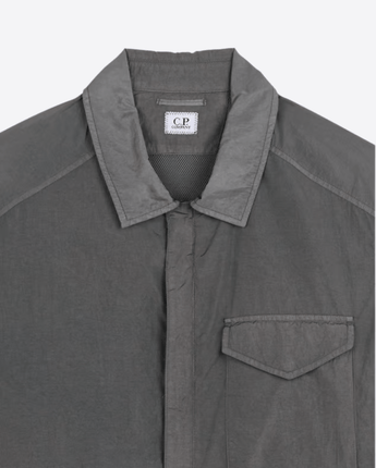 C.P. COMPANY GRIGIO CAMICIA CHROME-R FULL ZIP OVERSHIRT