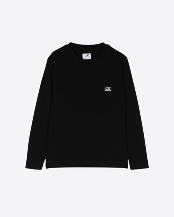 C.P. COMPANY T-SHIRT NERO / 4A T-SHIRT A MANICHE LUNGHE IN COTONE