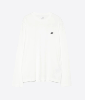 C.P. COMPANY T-SHIRT WHITE / 4A T-SHIRT A MANICHE LUNGHE IN COTONE