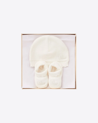 CHLOE SET NEONATA BIANCO / 1M SET REGALO NEONATA