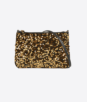 COCCINELLE Abbigliamento e accessori ORO crossbody paillettes