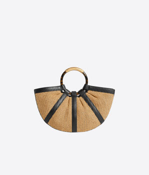 COCCINELLE BORSA NATURAL/NERO / UNI BORSA SHELL MEDIUM