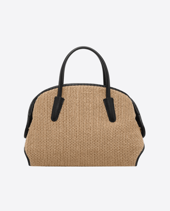 COCCINELLE BORSA PAGLIA/NERO / UNI BORSA TYLDE IN CANVAS