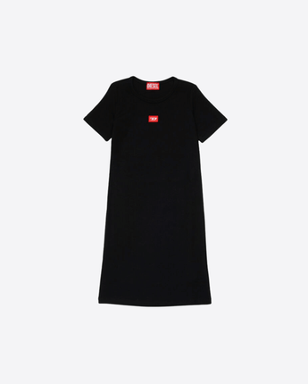 DIESEL ABITO MIDI IN COTONE CON MANICHE CORTE DIESEL