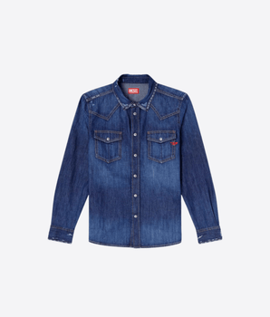 DIESEL CAMICIA IN DENIM CON TASCHE APPLICATE DIESEL A126220BEBP 01