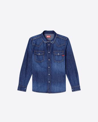 DIESEL CAMICIA IN DENIM CON TASCHE APPLICATE DIESEL A126220BEBP 01