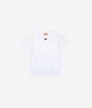 DIESEL T-SHIRT IN COTONE CON PICCOLO LOGO BISCOTTO