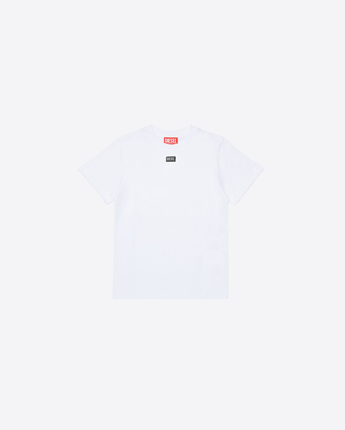 DIESEL T-SHIRT IN COTONE CON PICCOLO LOGO BISCOTTO