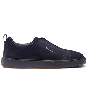 SNEAKER SLIP-ON IN SUEDE BLU