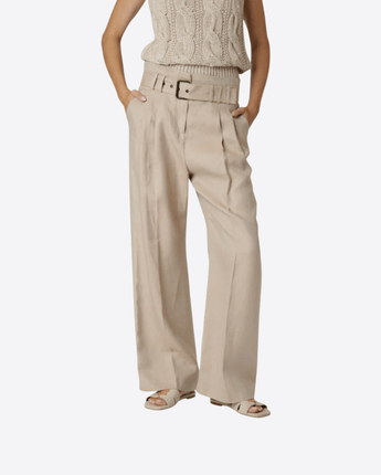 ELEVENTY Abbigliamento e accessori CAMMELLO / 38 PANTALONE LINO UNITO