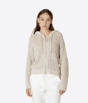 ELEVENTY Abbigliamento e accessori MAGLIA FULL ZIP CAPPUCCIO