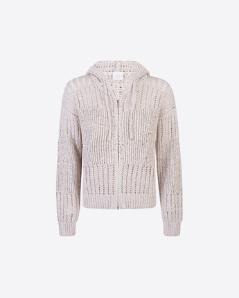 ELEVENTY Abbigliamento e accessori SABBIA / S MAGLIA FULL ZIP CAPPUCCIO