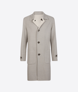ELEVENTY GRIGIO / 48 CAPPOTTO MONOPETTO REVERSIBILE LANA