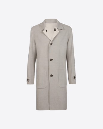 ELEVENTY GRIGIO / 48 CAPPOTTO MONOPETTO REVERSIBILE LANA