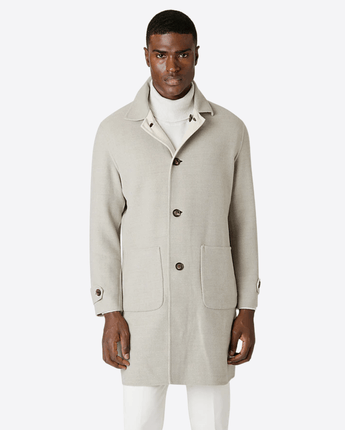 ELEVENTY GRIGIO CAPPOTTO MONOPETTO REVERSIBILE LANA