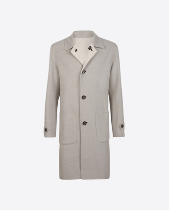 ELEVENTY GRIGIO CAPPOTTO MONOPETTO REVERSIBILE LANA