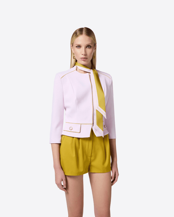 Elisabetta Franchi Abbigliamento e accessori Giacca in crêpe con foulard bicolore