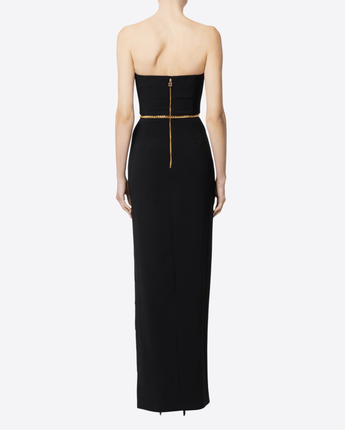 Elisabetta Franchi Abbigliamento e accessori NERO / 40 ABITO RED CARPET IN CREPE CON SCOLLO BUSTIER