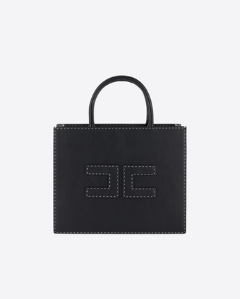 Elisabetta Franchi Abbigliamento e accessori NERO / UNI TOTE MEDIA CON IMPUNTURE A CONTRASTO