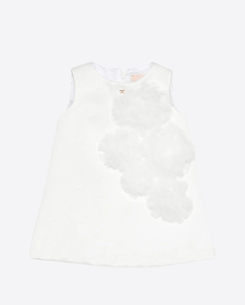 ELISABETTA FRANCHI ABITO AVORIO / 24M ABITO CON APPLICAZIONE FLOREALE