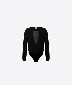 ELISABETTA FRANCHI BODY BODY IN GEORGETTE DI VISCOSA CON COLLANA