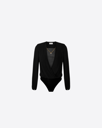 ELISABETTA FRANCHI BODY BODY IN GEORGETTE DI VISCOSA CON COLLANA