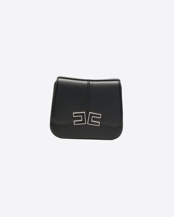 ELISABETTA FRANCHI BORSA NERO / UNI BORSA CON PLACCA LOGO