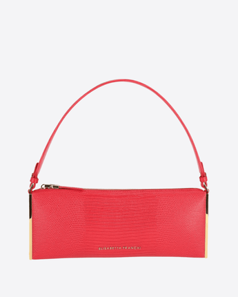 ELISABETTA FRANCHI BORSA ROSSO / UNI BORSA A SPALLA CON STAMPA LUCERTOLA