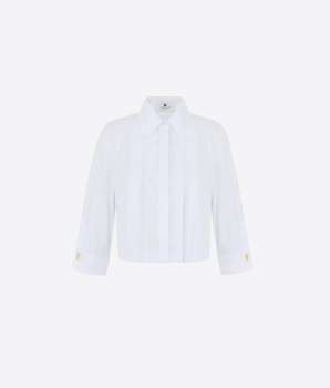 ELISABETTA FRANCHI CAMICIA CAMICIA IN COTONE CON PIEGHE