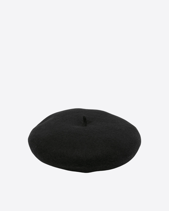 Elisabetta Franchi CAPPELLO NERO / S BASCO IN LANA CON LOGO RICAMATO
