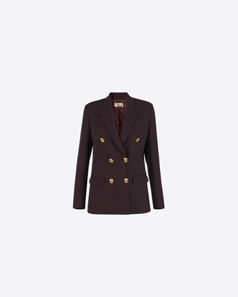 ELISABETTA FRANCHI GIACCA CACAO / 40 GIACCA DOPPIOPETTO IN GABARDINA
