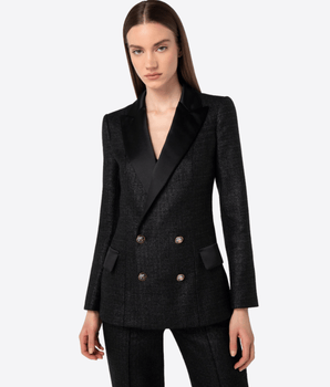 Elisabetta Franchi GIACCA GIACCA DOPPIOPETTO IN TWEED LAMINATO