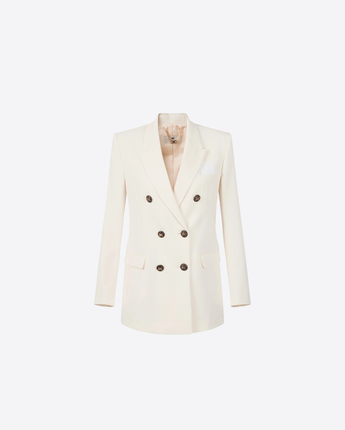 Elisabetta Franchi GIACCA MILK / 38 GIACCA IN GABARDINA DI COTONE CON TASCHINO