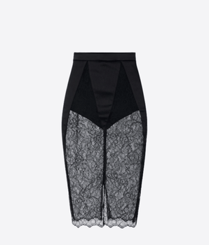 ELISABETTA FRANCHI GONNA GONNA IN PIZZO FLOREALE